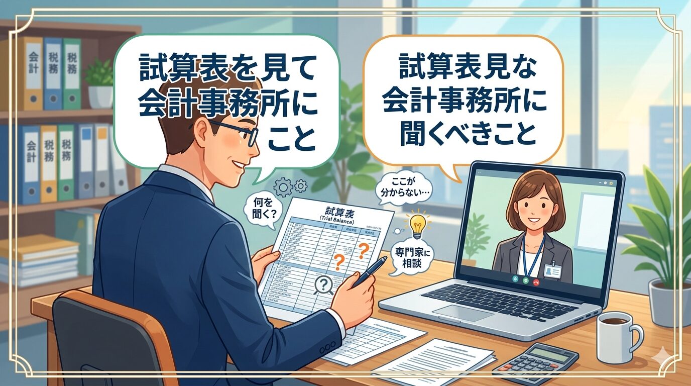 試算表を見て会計事務所に聞くべきこと