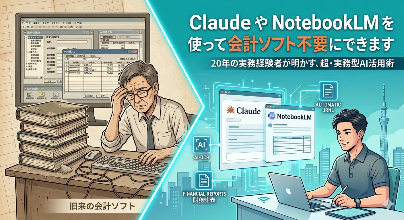 claudやnotebooklmを使って会計ソフト不要にできます