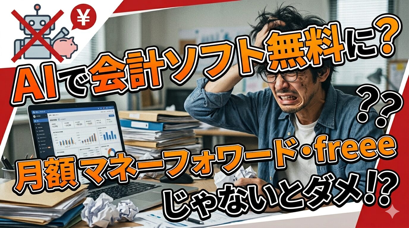 AIで会計ソフト無料にできる？月額のマネーフォワード・freeeじゃないとダメ？