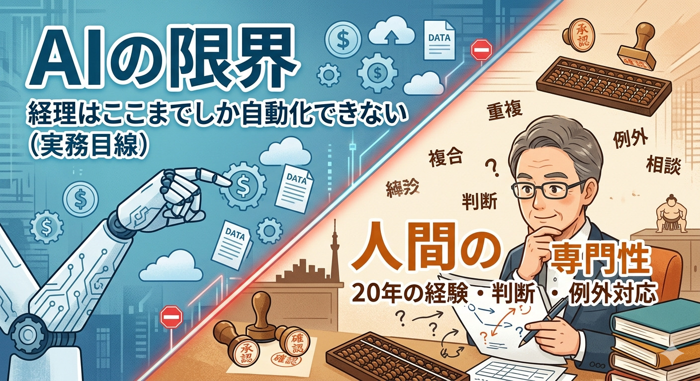 AIの限界、経理はここまでしか自動化できない（実務目線）